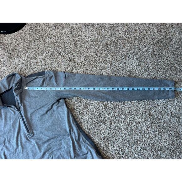 NIKE PRO Gray Dri-fit 1/4 zip pullover lightweight jacket, size Women's XL - Picture 6 of 11